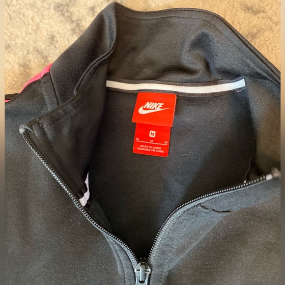 Vintage Nike Men’s Jacket Black Pink Sleeves Size Medium - Picture 3 of 7